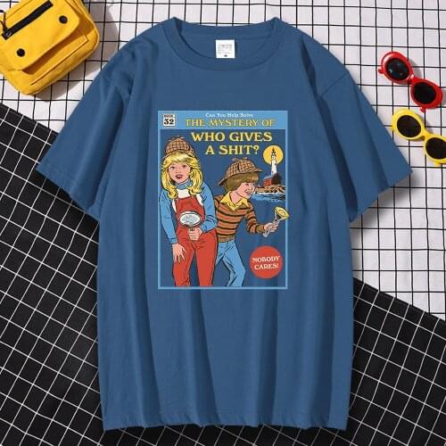 Nobody Cares Printing T Shirt Man Fashion Comfortable Streetwear Aesthetic Comfortable Short Sleeved Regular Sleeve T-Shirts Men