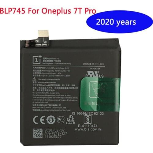 New 100% Original Replacement Battery 4000mAh BLP745 For Oneplus 7T Pro 7 T Pro Cell Phone Battery
