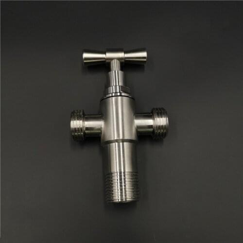 New 304 Stainless Steel 3 Ways T Valves Water Diverter Wall Mounted Shower Valve Bathroom Accessories