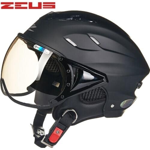 New Casco Casque Golden ZEUS Motorcycle Scooter Summer Half Helmets Ultra Anti-UV Breathable Motobiker Capacete De Moto