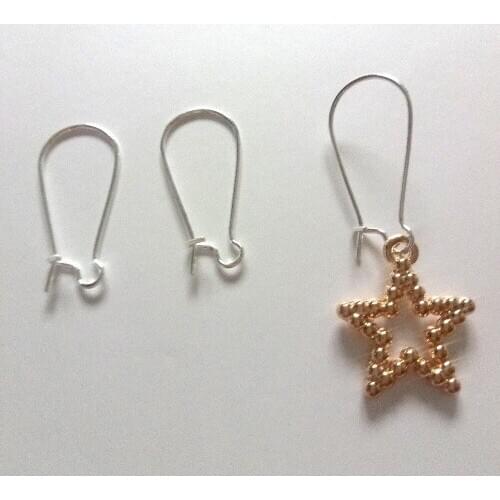 Wholesale 100pcs/Lot Fashion Popular Earring 25mm U-Shaped Ear Hook High Quality Earrings Diy Jewelry Accessories