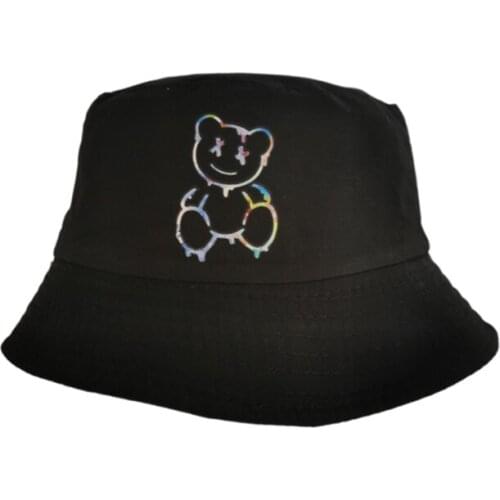 Spring Autumn Childrens rainbow bear Bucket Hats Sun Hat Girls Boys Outdoor Beach Hat Camping Fishing Cap Casual Panama Cap