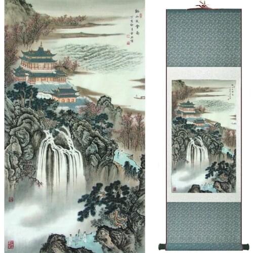 Landscape painting Home Office Decoration Chinese scroll painting landscape art painting Winter art painting TXTX2018010306