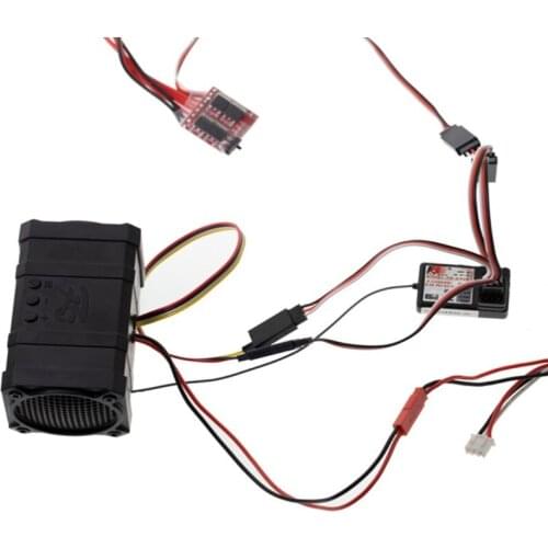 RC Car 2 Channel 10 Sound Effect Motor Engine Sound Simulator Module Set for 1:10 Tracker Truck Vehicle Part Accessories