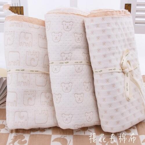 Quilted Warm Jacquard cotton Fabric for DIY Autumn Winter baby clothes 50x175cm