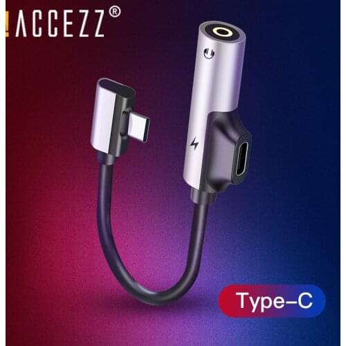 !ACCEZZ USB Type C Adapter For Xiaomi Mi 6 5 Huawei Mate 10 Pro Fast Headphone Jack Splitter Charging Audio Earphone Connector