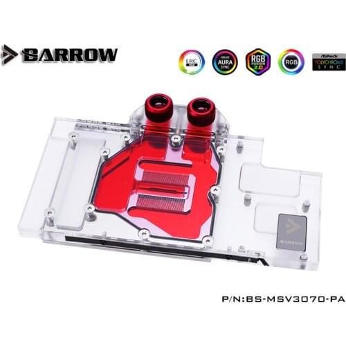 Barrow GPU Water Block for MSI RTX 3070) 3x OC full coverage, 5V, BS-MSV3070-PA graphics cards