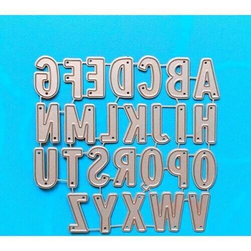 YINISE Metal Cutting Dies For Scrapbooking Stencils CAPITAL LETTERS DIY Paper Album Cards Making Embossing Folder Die Cuts Mold