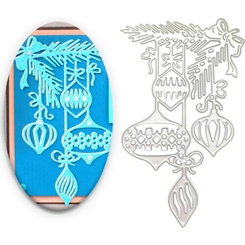 1PC DIY Christmas Baubles Die Cuts Metal Cutting Dies Scrapbooking Photo Album Cards Making Embossing Folder Drop shipping
