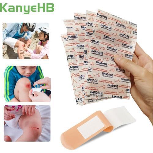 100pcs Waterproof Breathable Wound Hemostasis Sticker Band First Aid Bandage Cushion Adhesive Plaster Medical Band-Aids A276