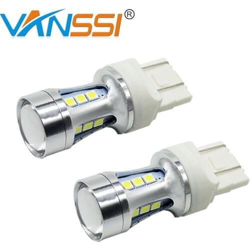2Pcs T20 W21/5W Backup Lamp 7443 Car LED Turn Signal Light Bulbs Products White 3030 Yellow Red Auto Brake Light For Car VANSSI