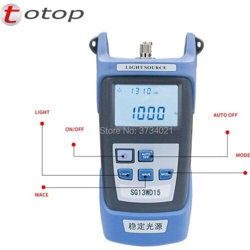 3Pcs/Lot SG13WD15 Handheld fiber power meter Fiber optic laser light source FTTH Fiber Tester communication instrument
