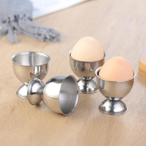 40ml Egg Cup Eco-friendly Rust-proof Stainless Steel Boiled Container Cup for Bar Breakfast Hard Boiled Cooking Tool Convenient