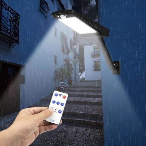 56 SMD LED Solar Light Motion Sensor Remote Control Lamp Waterproof Garden Lamp Outdoor Spotlights Path Street Led Wall Light