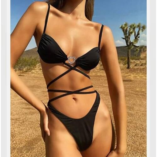 Bandeau Bikini Swimwear Women Push Up 2 Piece Swimsuit Bathing Suit Biquini Feminino Maillot De Bain Femme Monokini Tankini