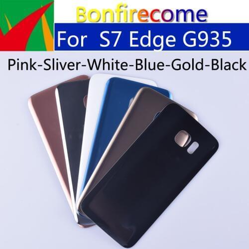10Pcs\lot S7Edge Battery Back Cover For Samsung Galaxy S7 Edge G935 G935F SM-G935F G935FD G935A Rear Housing Battery Door Case