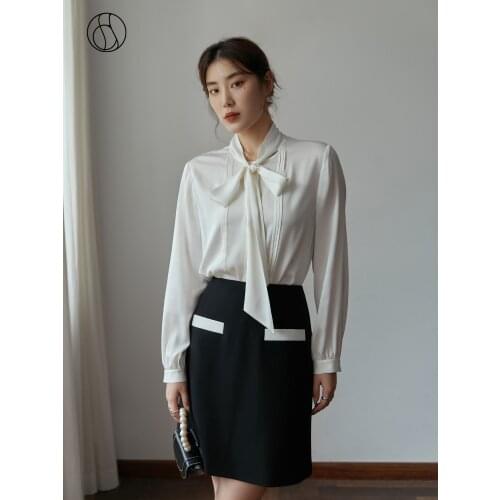 DUSHU Satin Blouses