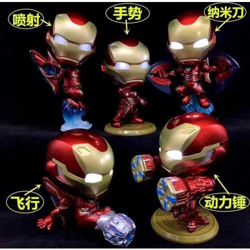 Marvel Avengers Infinity War Iron Man Mark 50 Bobble-Head with Battery PVC Action Figure Toys