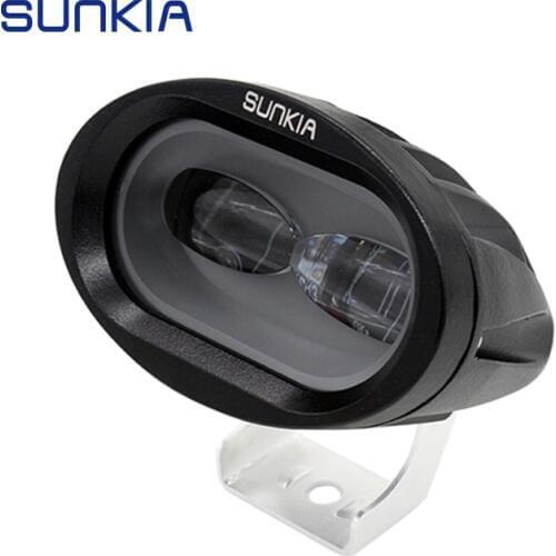 SUNKIA Motorcycle LED Headlight 20W 2000 Lumen Universal Spot Bicycle Work Lamp Off Road ATV 4WD Car Driving Fog Auxiliary Lamp