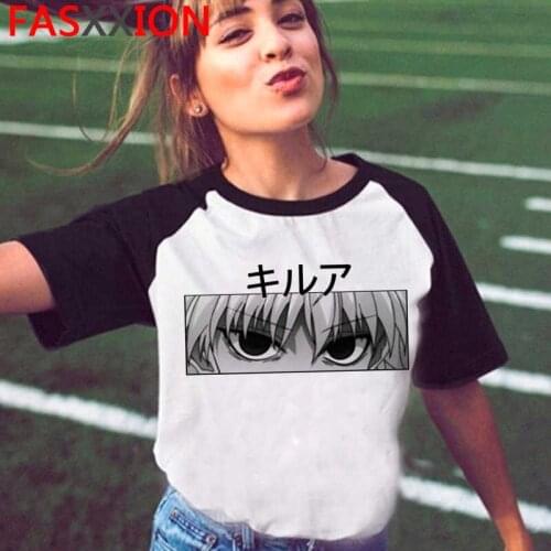 Hunter x Hunter Killua Zoldyck Kurapika Hxh Devil Eye tshirt men plus size vintage couple summer top tshirt white t shirt