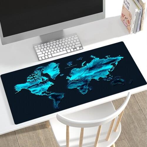 Gaming Mouse Pad Large Mouse Pad Gamer Big Mouse Mat Computer Mousepad World Map Mause Pad Game Keyboard Desk Mat Anti-slip