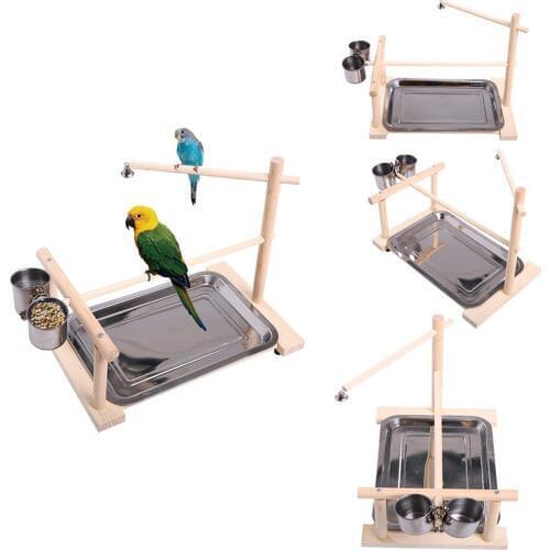 Parrots Playstand Bird Playground Wood Perch Gym Stand Playpen Ladder Toys Exercise Playgym Conure Lovebirds