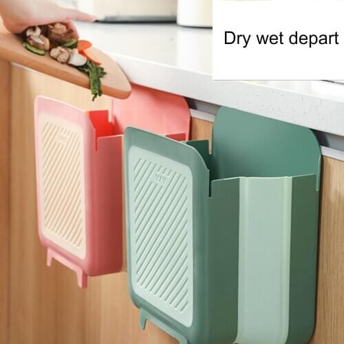 Kitchen Folding Trash Can Multifunctional Collapsible Hanging Kitchen Cabinets Trash Can Waste Paper Basket