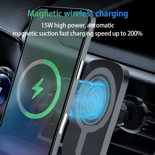 15W Magnetic Wireless Car Charger For iPhone 12 Pro Max Wireless Quick Charging Charger Phone Holder Stand For iPhone 12 Mini