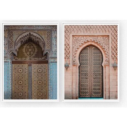 Morocco Arch Poster Canvas Print Wall Photography Art Oriental Boho Chic Posters and Prints Wall Pictures for Living Room Decor