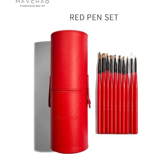 MAYCHAO 1/10pcs Manicure Brushes Set For Nail Art Painting Brushes Dotting Design Manicure Nail Brush Kit Gel Varnishes Tools