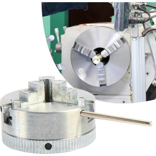 Z011 Mini Metal Lathe Chuck Zinc Alloy 3-Jaw Self-Centering Drill Chuck Clamping Tools Accessory for Mini Lathe Machine Tool