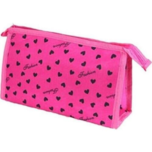 Multi-function Women Makeup Cosmetic Bag Box Case Heart Printing Toiletry Wash Bag Organizer Container Bag