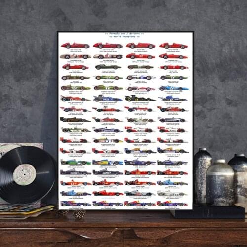 MT627 Formula 1 Championship Drivers F1 Racing Car Ayrton Senna Painting Art Poster Print Canvas Home Decor Picture Wall Print