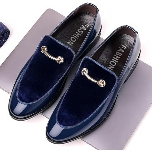 New Men Dress Shoes Shadow Patent Leather Luxury Fashion Groom Wedding Shoes Men Luxury italian style Oxford Shoes Big Size 48