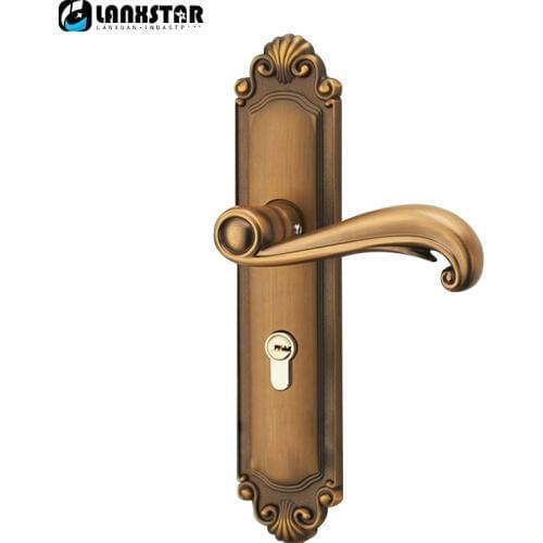 New Indoor Door Locks European Antique Design Mechanical Split Handle Lock