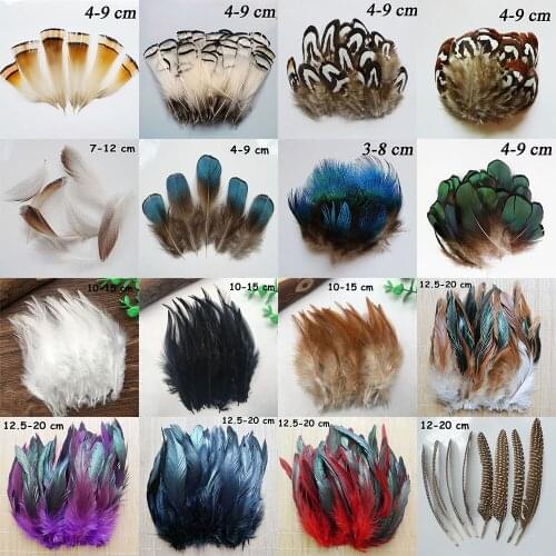 Wholesale 200/500 pcs Duck chicken pheasant feathers Rooster peacock Plume for DIY crafts Jewelry Accessories Wedding decoration