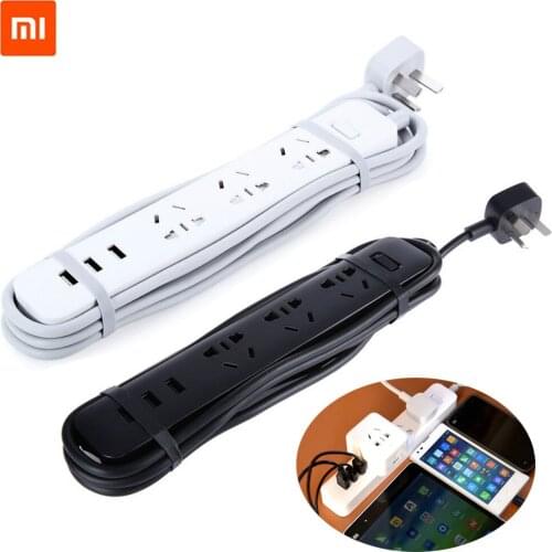 Original Xiaomi Powerstrip Power Strip Outlet XMCXB01QM Quick Charging 3 USB Socket Patch Board Out 250V 10A 2500W 1.8M Lenght