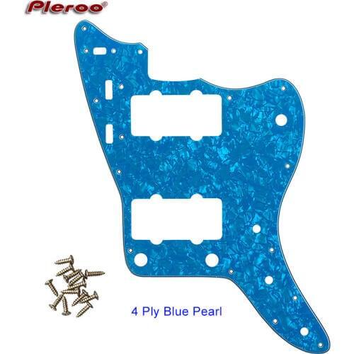 Pleroo Custom Guitar pickguards suit For VIJ Jazzmaster Style Guitar Pickguard Scratch Plate Replacement many colors