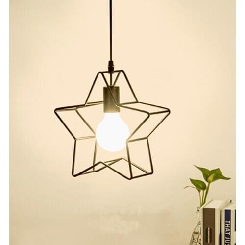 Stars Shape Pendant Personality Simple Modern Ceciling Lamp for Indoor Home Bedroom Showroom Hotel Room Decative Lights