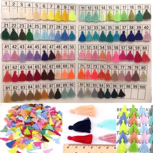 50Pcs Tassel Multi-Colors Mini Tiny Handmade Craft Tassels Charms For Earring Pendant Jewelry Necklace Making DIY Accessories