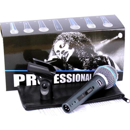 BETA58 Switch Professional Handheld Vocal Mic Dynamic Wired Karaoke Microphone System For BETA58A Studio KTV Singing Audio Mixer