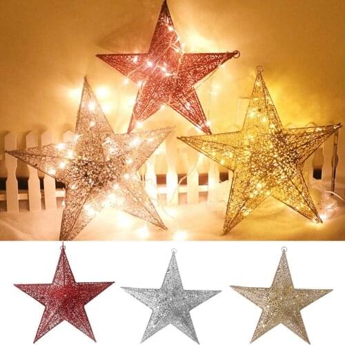Christmas Glitter Stars Glitter Indeformable Vibrant Color Party Hanging Christmas Glitter Stars Home Decoration New Year 2020