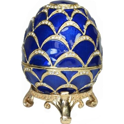 Pine cone Russian egg trinket jewelry box Easter egg decoration ornament Christmas gift for her