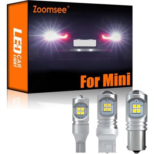 Zoomsee 2Pcs White Reverse LED For Mini Cooper R50 R53 Clubman F54 R55 Roadster R59 F60 Canbus Exterior Backup Tail Bulb Light
