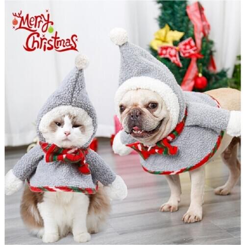 Pets Dogs Cats Christmas 2021 New Year New Clothing Cute Pets Autumn Winter Warm Clothing Fashion