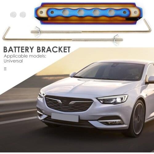 Burnt Blue Billet Aluminum Car Auto Battery Tie Down Mount Bracket Practical Multi-functional Durable Classic Holder Bar