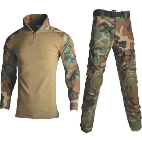 Military Combat Uniform Army Training CS Games Tactical Clothing Detachable Elbow Pad And Knee Pads Airsoft Tactical Suits