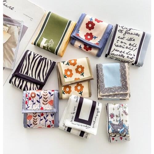 2021 New Headband Female Tying Hair Silk Scarf Ribbon Headdress Head Rope Streamer French Turban Hair Tie