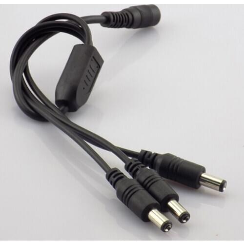 1 Female to 3 Male DC Power jack Adapter Splitter 3 way Plug Cable 5.5mm*2.1mm 12V Supply for CCTV Security Camera led strip