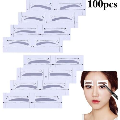 100 Sheets Kapmore Eyebrow Stencil Professional Eyebrow Shaping Stencil DIY Makeup tool Eyebrow Template Cosmetic Tool